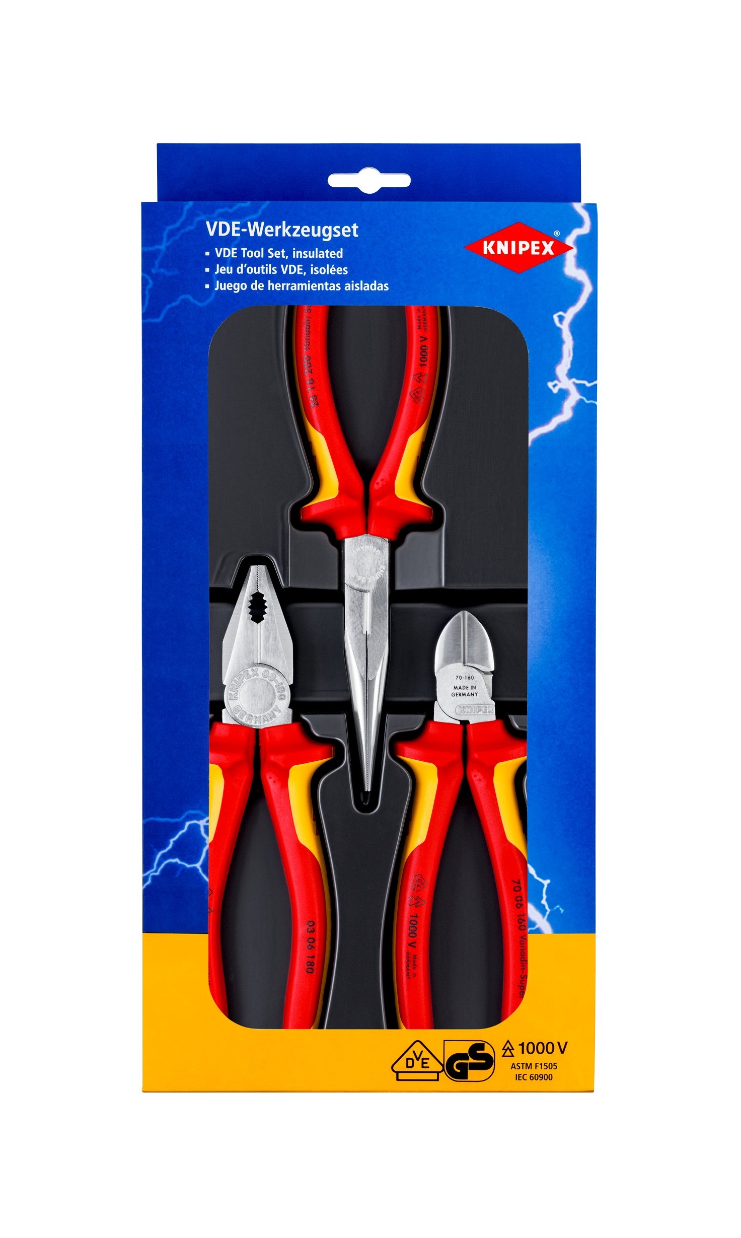00 20 12 - VDE PENSE SETİ ( 3 LÜ ) KNIPEX - 1