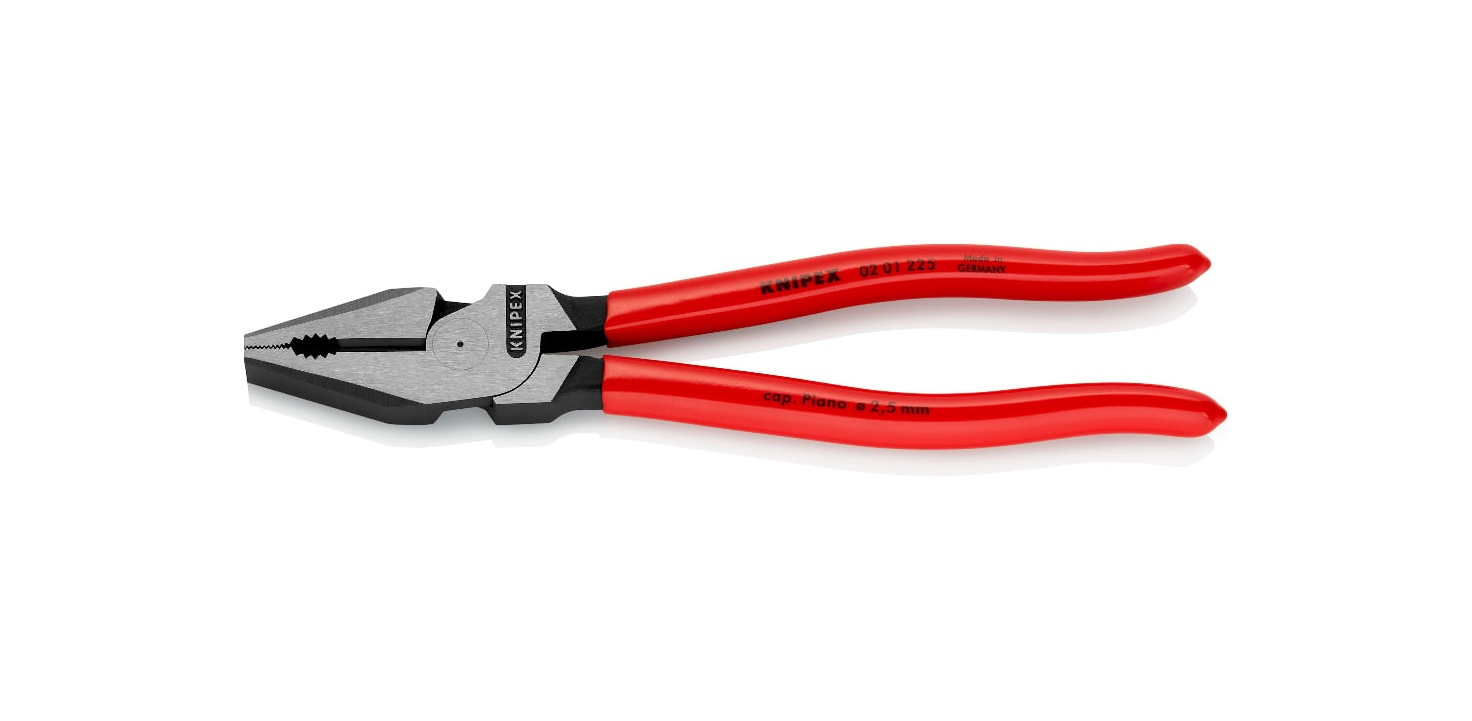 02 01 225 - GÜÇLÜ KOMBİNE PENSE PARLATILMIŞ PLASTİK 225MM - KNIPEX - 1