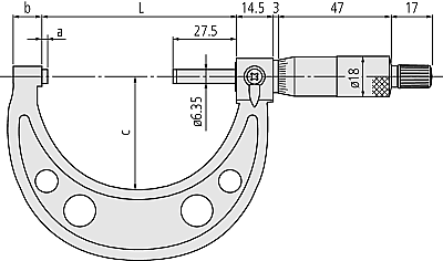 103-130 - 25-50mm / 0,001mm MEKANİK DIŞ ÇAP MİKROMETRESİ - 2