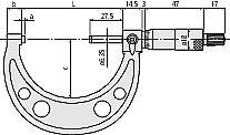 103-138 - 25-50mm / 0,01mm MEKANİK DIŞ ÇAP MİKROMETRESİ - 2