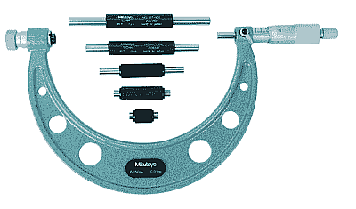 104-135A - 0-150mm / DEĞİŞTİRİLEBİLİR UÇLU DIŞ ÇAP MİKROMETRE SETİ - 