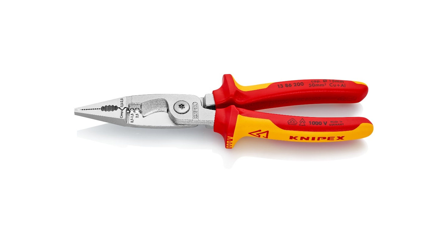 13 86 200 - VDE KOMBİNE ELEKTRİKÇİ PENSESİ KNIPEX - 1