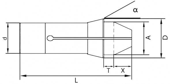 157E080RSL - 157E DIN6343 PENS 8MM YUVARLAK KANALSIZ UZUN - 2