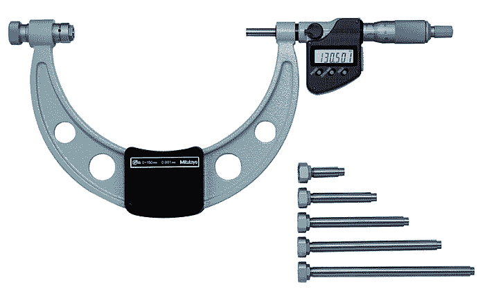 340-251-30 - 0-150mm DIŞ ÇAP MİKROMETRE DEĞİŞEBİLİR UÇLU - 1