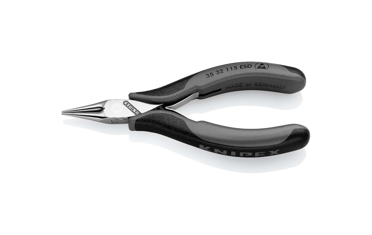 35 32 115 ESD - ELEKTRONİKÇİ KARGABURUN PENSESİ 115MM - KNIPEX - 1