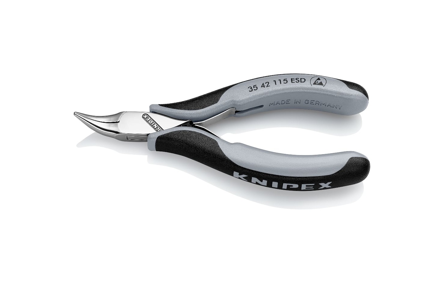 35 42 115 ESD - ESD ELEKTRONİKÇİ EĞRİ KARGABURUN 115MM - KNIPEX - 1