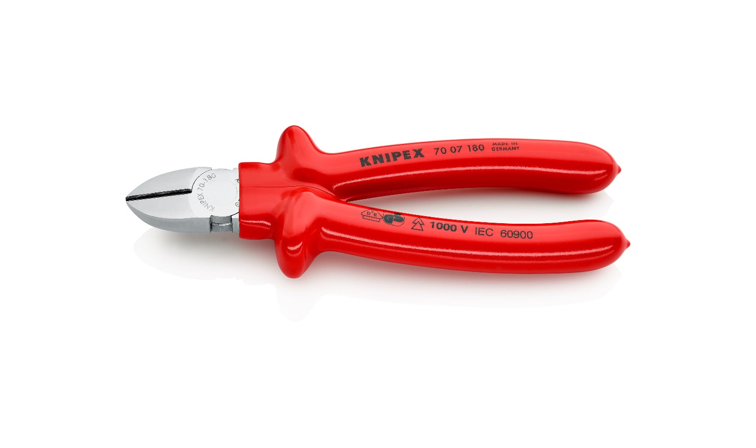 70 07 180 - VDE YAN KESKİ 180 MM - KNIPEX - 1
